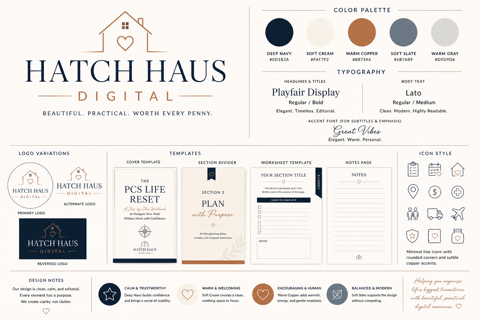 Hatch Haus Digital brand identity and template system